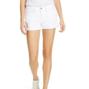Frame Le Cut Off Cuffed Shorts in Blanc White NEW WITH TAGS